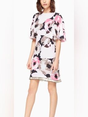 Kate Spade Madison Ave Full Bloom Ari Silk Beaded Fringe Dress M 8